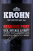 этикетка портвейн krohn porto reserve ruby 0.75л