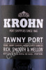 этикетка портвейн krohn porto tawny 0.75л