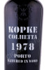 этикетка портвейн porto kopke colheita 1978 0.75л