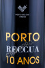 этикетка портвейн porto reccua 10 years old 0.75л