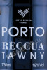 этикетка портвейн porto reccua tawny 0.75л