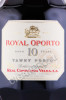 этикетка портвейн porto royal oporto tawny 10 years 0.75л