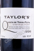 этикетка портвейн taylors quinta de terra feita vintage port 1996 0.375л