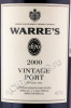 этикетка портвейн warres vintage 2000 0.75л