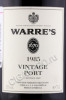 этикетка портвейн warres vintage port 1985 years 0.75л