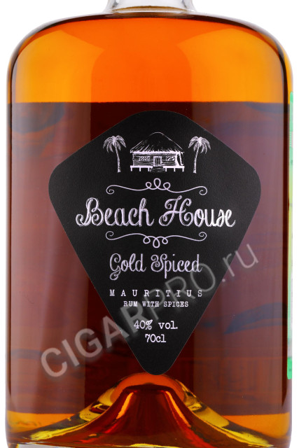 этикетка ром beach house mauritian spiced 0.7л