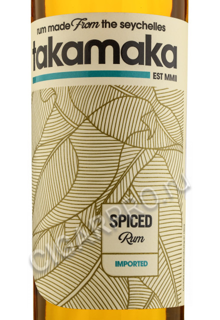 этикетка ром takamaka spiced