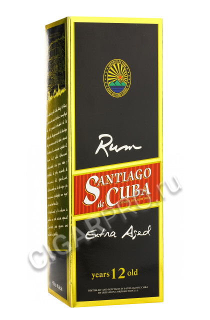 подарочная упаковка ron santiago de cuba 12 лет 0.7 l