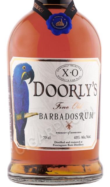 этикетка ром doorly s barbados xo 0.7л