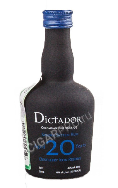 dictador 20 years 50 ml ром диктатор 20 лет 0.05 л