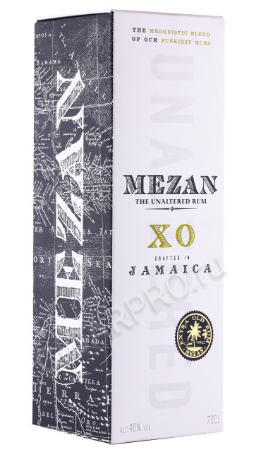 подарочная упаковка ром mezan jamaica xo 0.7л