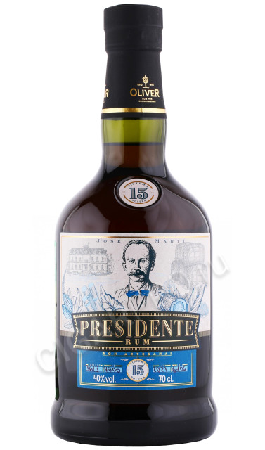 ром presidente marti oliver 15 years 0.7л