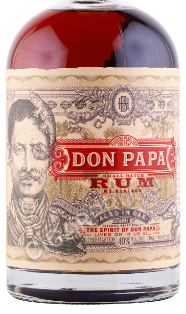 этикетка ром don papa 0.7л