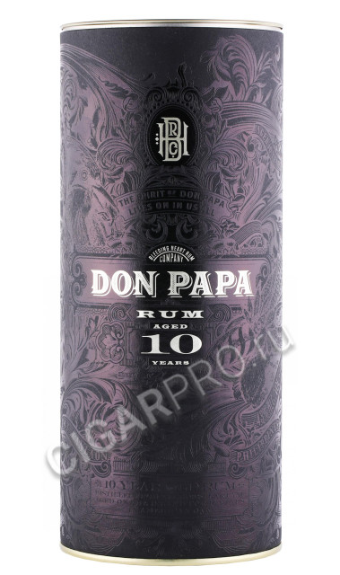 подарочная туба ром don papa 10 years 0.7л