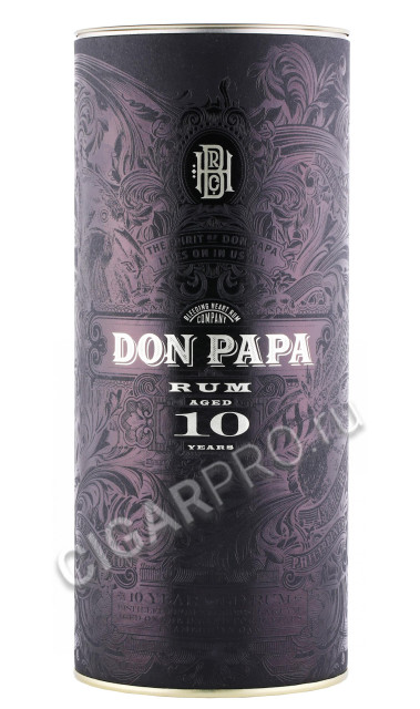 подарочная туба ром don papa 10 years 0.7л