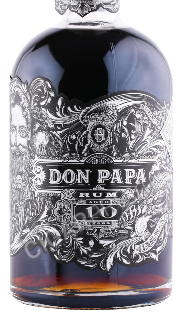 этикетка ром don papa 10 years 0.7л