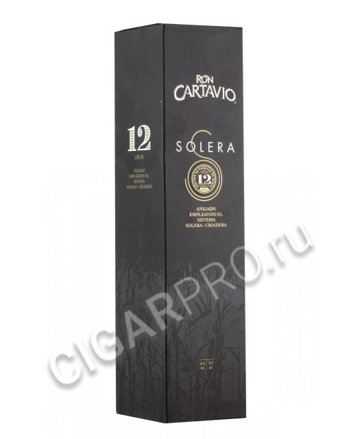 подарочная коробка cartavio solera 12 anos