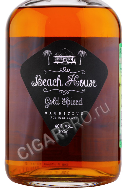 этикетка beach house gold mauritian spiced 1л