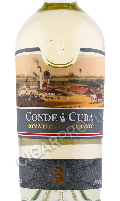 этикетка ром conde de cuba 3 anos 0.7л