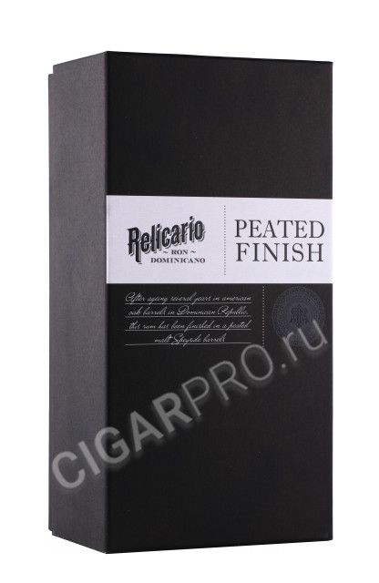 подарочная упаковка ром relicario peated finish 0.7л