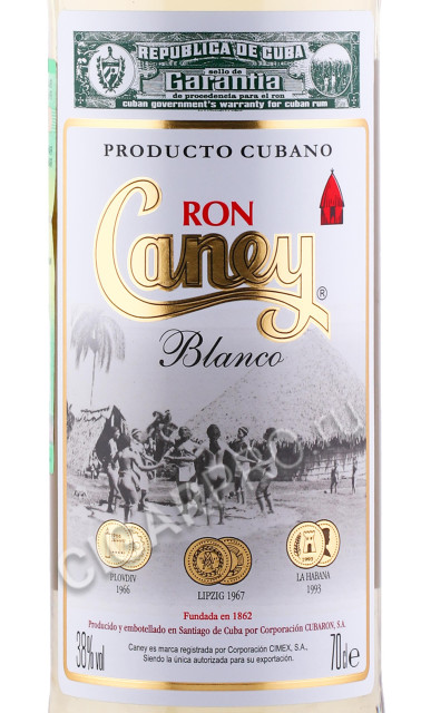 этикетка ром caney blanco 0.7л