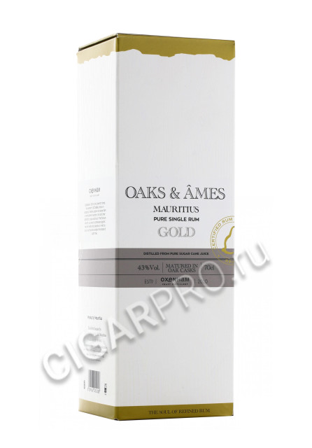 подарочная упаковка oaks & ames gold rum ром 0.7л