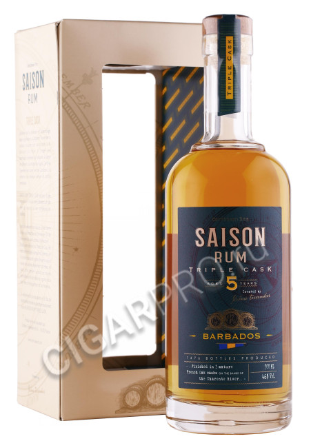 ром saison barbados triple cask 5 years old 0.7л в подарочной упаковке