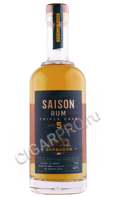 ром saison barbados triple cask 5 years old 0.7л