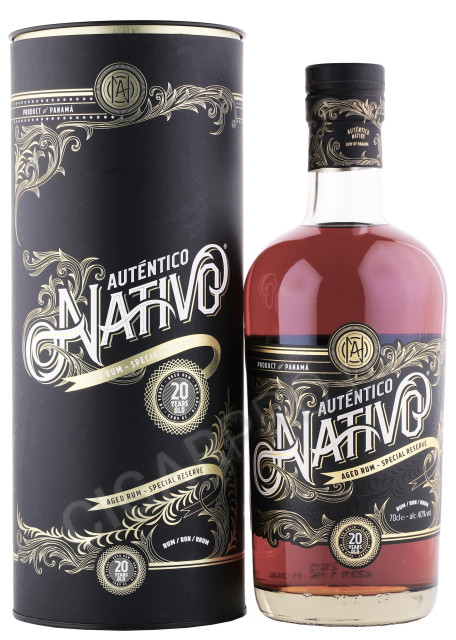 ром autentico nativo 20 years old 0.7л в подарочной тубе