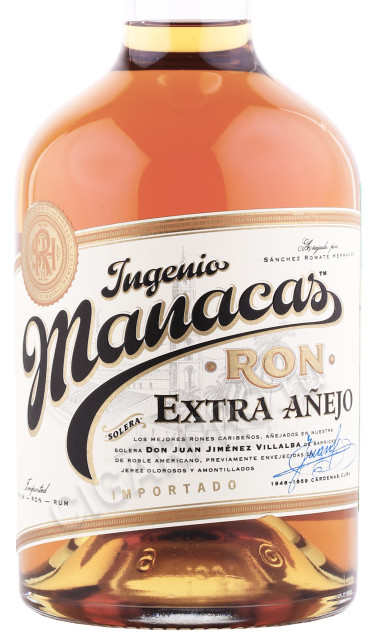 этикетка ром sanchez romate ingenio manacas extra anejo 0.7л