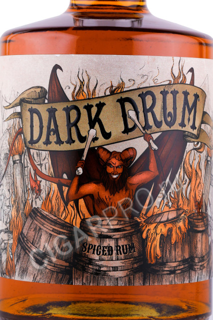 этикетка ром dark drum spiced 0.7л