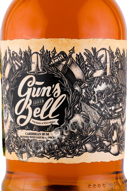 этикетка ром guns bell spiced 0.7л