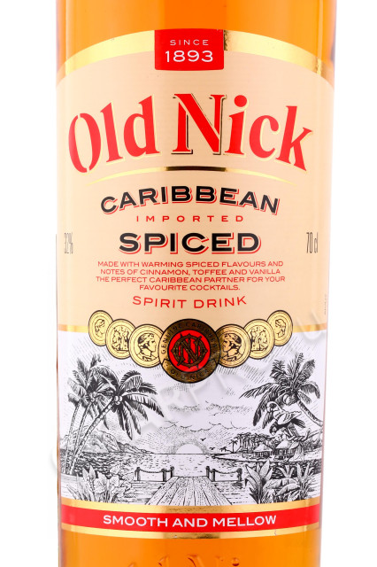 этикетка ром old nick spiced 0.7л