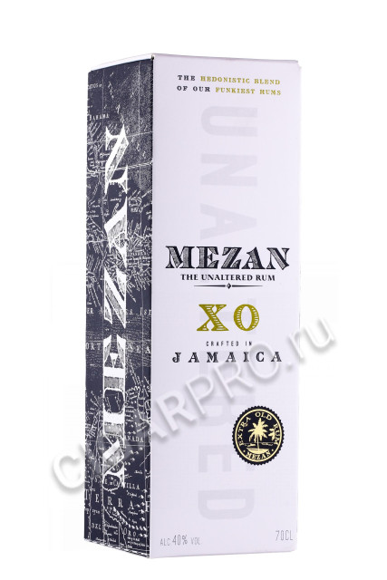 подарочная упаковка ром mezan xo jamaica 0.7л