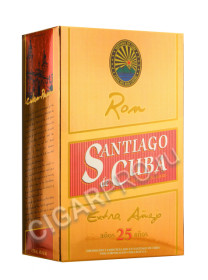 подарочная упаковка santiago de cuba 25 лет 0.7 l