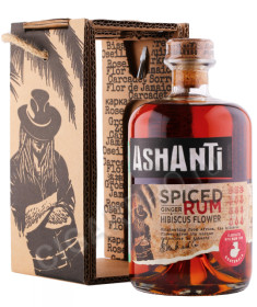 ром ashanti spiced rum 0.7л в подарочной упаковке