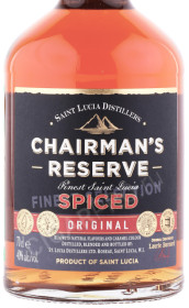 этикетка ром chairmans reserve spiced 0.7л
