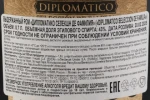 Контрэтикетка Ром Дипломатико Селекшн Де Фамилия 0.7л