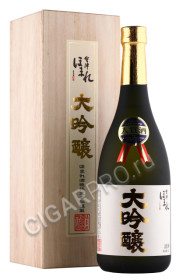 саке aizu homare daiginjo 0.72л в деревянной упаковке