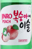 этикетка jinro peach soju 0.36л