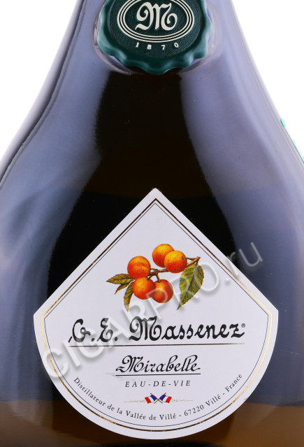 этикетка шнапс g e massenez mirabelle 0.7л