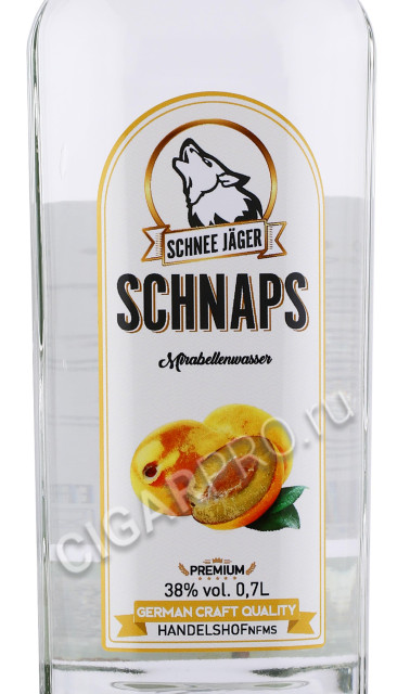 этикетка шнапс schneejager schnaps 0.7л