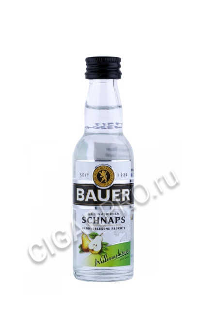 шнапс schnaps bauer williamsbirnen 0.05л