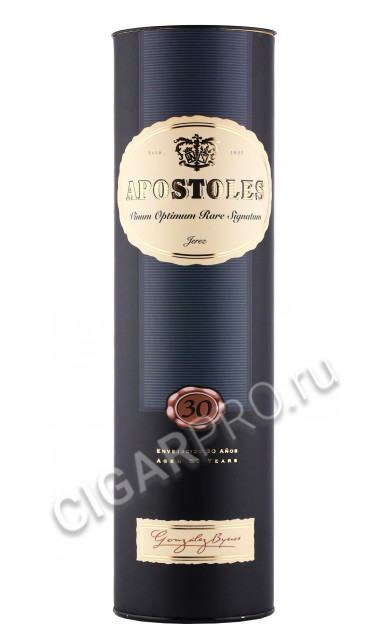 подарочная туба херес apostoles palo cortado 30 years old 0.75л