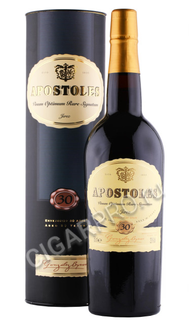 херес apostoles palo cortado 30 years old 0.75л в подарочной тубе