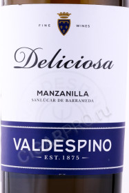 этикетка херес valpdespino deliciosa manzanilla 0.75л