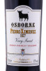 этикетка херес pedro ximenez osborne 0.75