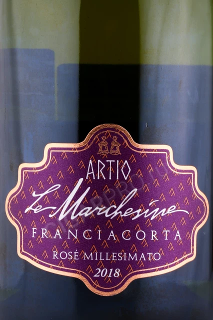 Этикетка Игристое вино Ле Маркезине Артио Франчакорта Розе Миллезимато 0.75л