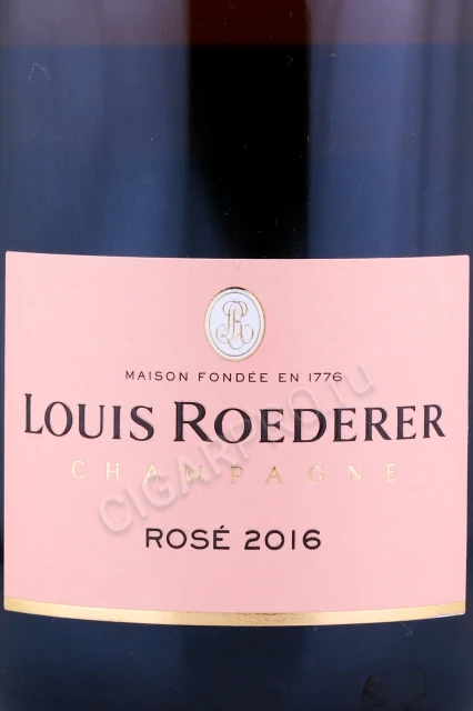 Этикетка Игристое вино Шампань Луи Родерер Розе 0.75л