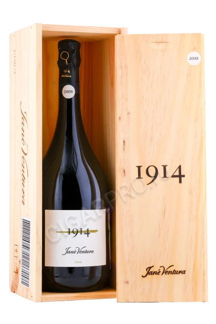 Игристое вино Джейн Вентура 1914 Кава Гран Резерва Брют Натюр 1.5л в подарочной упаковке